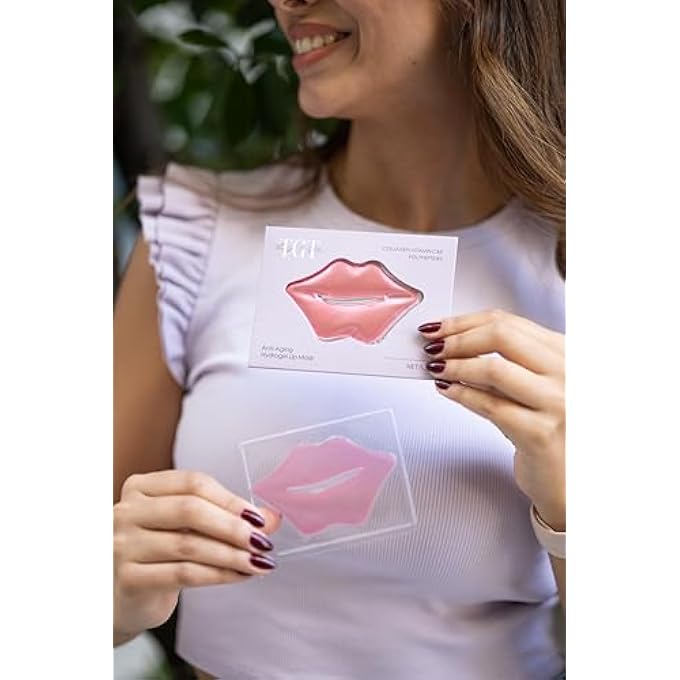 rayihni TGT COLLAGEN HYDROGEL LIP MASK, MOISTURIZING LIP TREATMENT FOR DRY CHAPPED LIPS, HYDRATING LIP PATCH WITH COLLAGEN, VITAMIN C & E AND PEPTIDES - Image 3